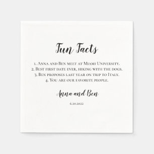 Serviette En Papier Fun Fact Napkin