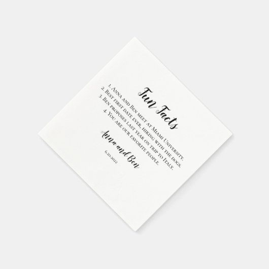 Serviette En Papier Fun Fact Napkin (Coin)