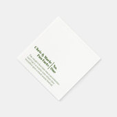 Serviette En Papier Fun Fact Napkin Green Mariage cockhour (Coin)