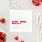 Serviette En Papier Fun Fact Napkin Mariage heure de cocktail (En situation)