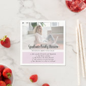 Serviette En Papier Fun Fact Pink Graduate Photo Party (En situation)