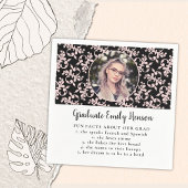 Serviette En Papier Fun Fact Rococo Diplômé Rococo Rose Photo Graduate