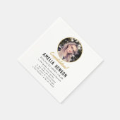 Serviette En Papier Fun Fact Simple Graduate Photo Party Na (Coin)