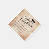 Serviette En Papier Fun Fact sur Graduate Watercolor Graduate (Coin)