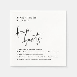 Serviette En Papier Fun Facts à propos du couple Mariage