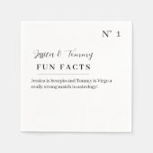 Serviette En Papier Fun Facts Abigaile Script Mariage (Devant)