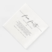 Serviette En Papier Fun Facts About The Bride + Groom Mariage (Coin)