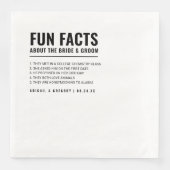 Serviette En Papier Fun Facts About The Bride + Groom Mariage (Devant)