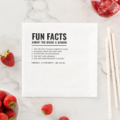 Serviette En Papier Fun Facts About The Bride + Groom Mariage (En situation)