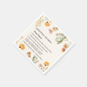 Serviette En Papier Fun Facts About the Newlyweds Fleur sauvage mariag (Coin)