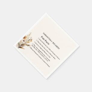Serviette En Papier Fun Facts About the Newlyweds Fleur sauvage mariag