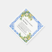 Serviette En Papier Fun Facts About the Newlyweds lemon mariage (Coin)