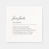 Serviette En Papier Fun Facts About The Newlyweds Modern Mariage (Devant)
