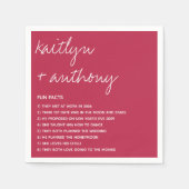 Serviette En Papier Fun Facts About The Newlyweds Modern Mariage (Devant)