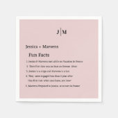 Serviette En Papier Fun Facts About the Newlyweed dust rose mariage (Devant)