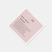 Serviette En Papier Fun Facts About the Newlyweed dust rose mariage (Coin)