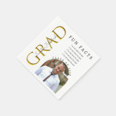 Serviette En Papier Fun Facts Arched Photo Graduation (Coin)