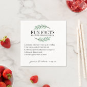 Serviette En Papier Fun Facts Branches Eucalyptus Personnalisées (En situation)