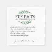 Serviette En Papier Fun Facts Branches Eucalyptus Personnalisées (Devant)
