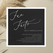 Serviette En Papier Fun Facts Calligraphie Mariage Noir