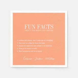 Serviette En Papier Fun Facts Cantaloupe Peach