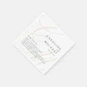 Serviette En Papier Fun Facts Classic Elegance calligraphie monogramme (Coin)
