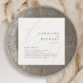 Serviette En Papier Fun Facts Classic Elegance calligraphie monogramme