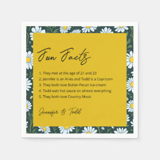 Serviette En Papier Fun Facts Cocktail Napkins