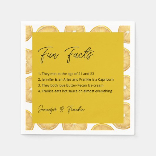 Serviette En Papier Fun Facts Cocktail Napkins (Devant)