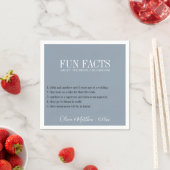 Serviette En Papier Fun Facts Dusty Blue (En situation)