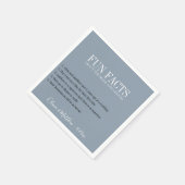 Serviette En Papier Fun Facts Dusty Blue (Coin)