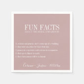 Serviette En Papier Fun Facts Dusty Mauve Personnalisé (Devant)
