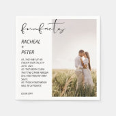 Serviette En Papier Fun Facts Élégant Photo Collage Mariage moderne (Devant)