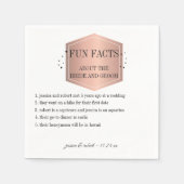 Serviette En Papier Fun Facts Elegant Rose Gold Logo Personnalisé (Devant)