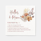 Serviette En Papier Fun Facts Fall Floral Mariage Napkins (Devant)