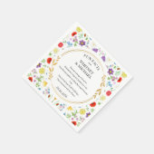 Serviette En Papier Fun Facts Fleur sauvage de printemps Mariage Flora (Coin)