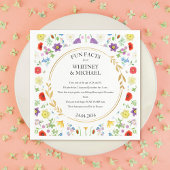 Serviette En Papier Fun Facts Fleur sauvage de printemps Mariage Flora