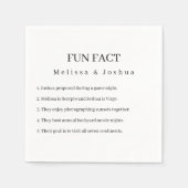 Serviette En Papier Fun Facts Funny Elegant Simple Mariage (Devant)