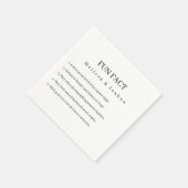 Serviette En Papier Fun Facts Funny Elegant Simple Mariage (Coin)