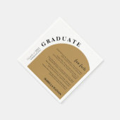 Serviette En Papier Fun Facts Gold Arch Graduation Party (Coin)