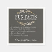 Serviette En Papier Fun Facts Gold Botanical Personnalisé (Devant)