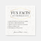 Serviette En Papier Fun Facts Gold Personnalisé Papier serviettes (Devant)
