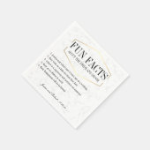 Serviette En Papier Fun Facts Gold Personnalisé Papier serviettes (Coin)