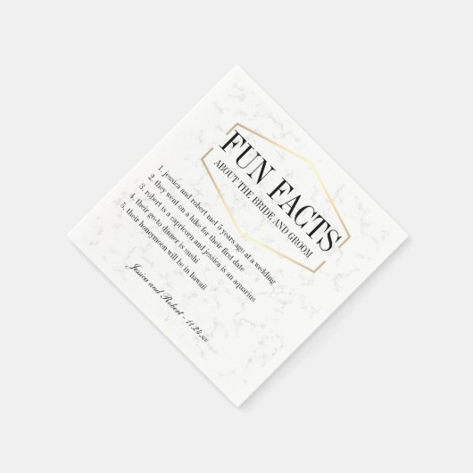 Serviette En Papier Fun Facts Gold Personnalisé Papier serviettes (Coin)