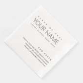 Serviette En Papier Fun Facts Graduation Moderne Simple Personnalisé (Coin)