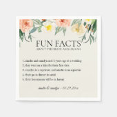 Serviette En Papier Fun Facts Jardin Fleur Papier Personnalisé serviet (Devant)