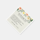 Serviette En Papier Fun Facts Jardin Fleur Papier Personnalisé serviet (Coin)