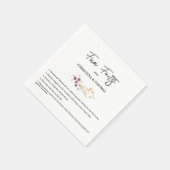 Serviette En Papier Fun Facts Mariage (Coin)