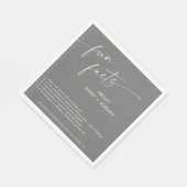 Serviette En Papier Fun Facts Mariage Cocktail Napkins (Coin)