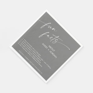 Serviette En Papier Fun Facts Mariage Cocktail Napkins